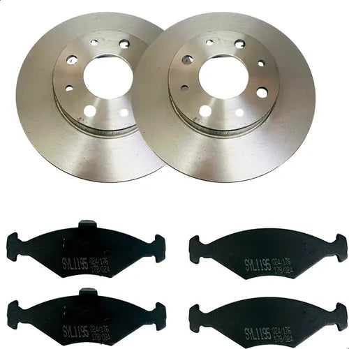 Kit Discos e Pastilhas de Freio Dianteiros - Fiat Palio - Siena...