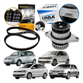 Kit Correia Dentada + Tensor + Bomba d'água - Volkswagen Gol - Fox - Polo...